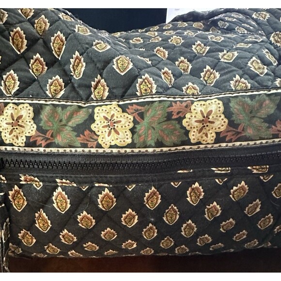 VTG Maggie B Blue Patterned Quilted Weekender Double Handle Large Duffle Bag - Picture 10 of 10